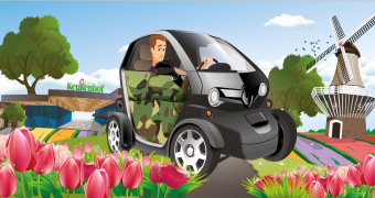 Renault Twizy Tour along tulip fields in Holland